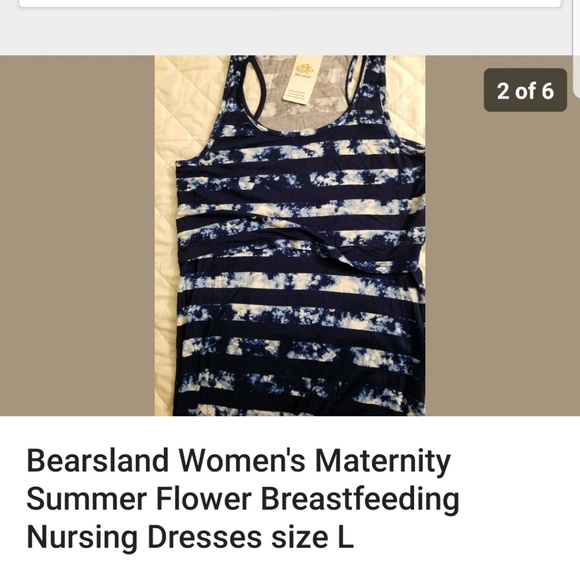 Bearsland maternity breastfeeding nursing dress - Picture 3 of 4